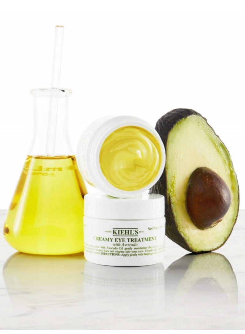 كييلز 2 Box Kiehl Avocado Cream Treatment - 14g | كريمة العيون ترطيب للدوائر المظلمة والعرض المنتفخ والرائع | مع زيت الأفوكادو وزبدة الشيا مع صيغة غذائية - Image 2