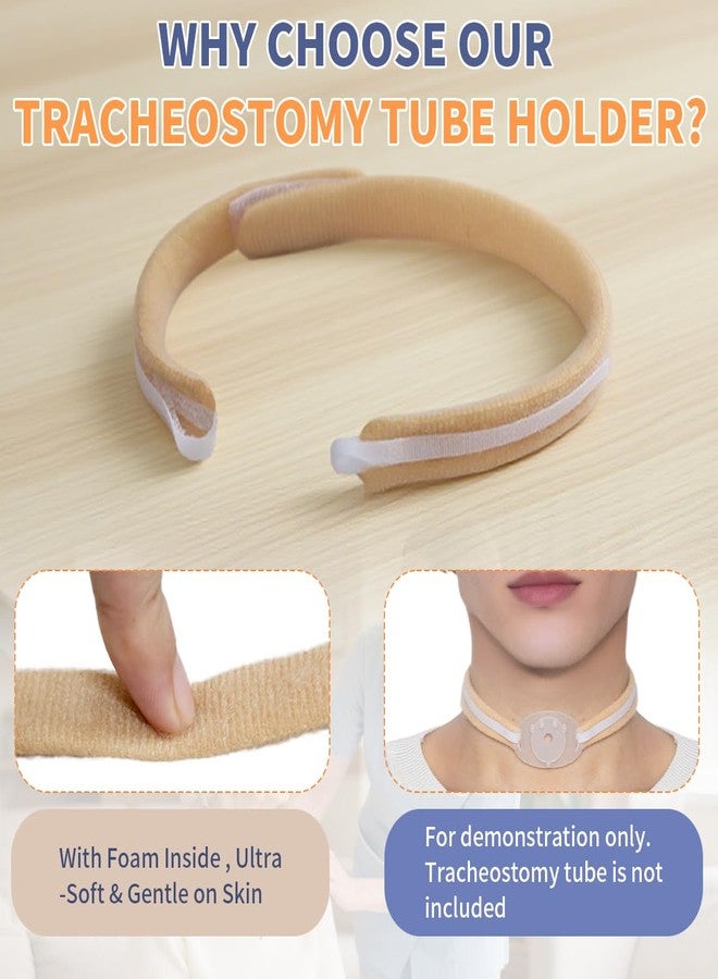 EHUSPU Tracheostomy Tube Holder – Adjustable Trach Tube Neck Strap with Hook Loop, Soft Foam & Breathable Fabric, Skin-Friendly Tracheostomy Neckband Collar, Post-Op, ICU & Home Car (5pcs Large Size - Image 4