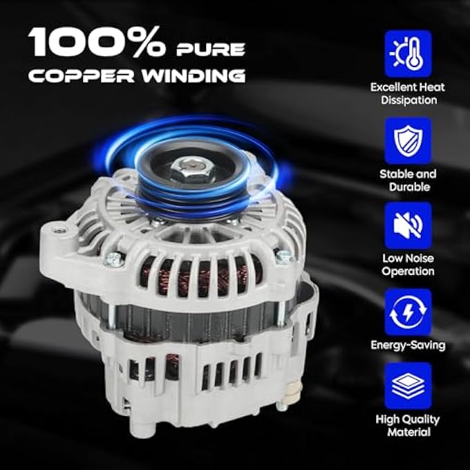 SEHNSUCHT Alternator Replacement New for Mercury Villager 1999-2002 3.3L, for Nissan Quest 1999-2002 3.3L, Replace for 23100-7B000 XF5Z-10346-AA - Image 5