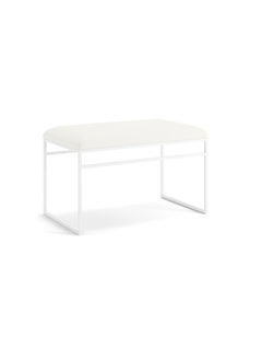 INDIDECOR INDIDECOR 64200 Hallway Bench Entryway Bench for Home and Office White Faux Leather Cushion White Metal Frame Suitable for Living RoomBedroomOffice 100 cm x 46 cm x 39 cm 