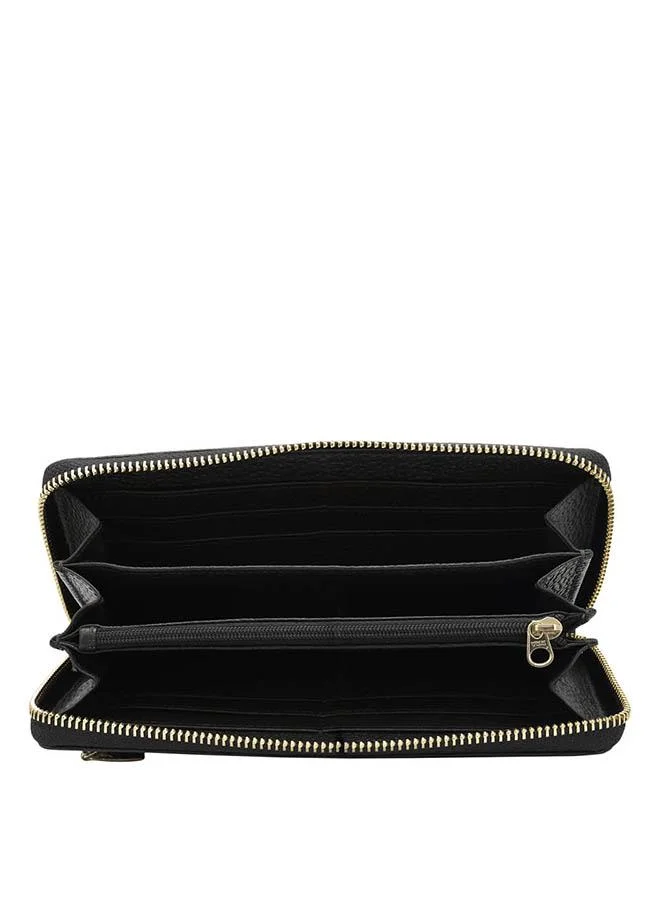 Da Milano  Genuine Leather Black Ladies Wallet for Women | Best Price UAE