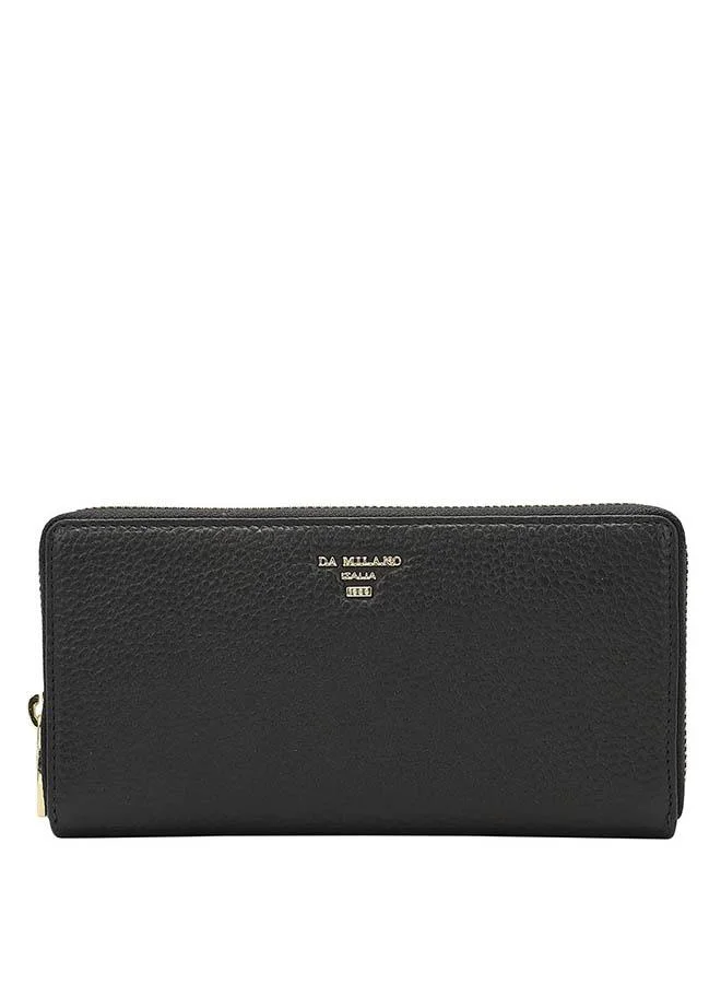 Genuine Leather Black Ladies Wallet