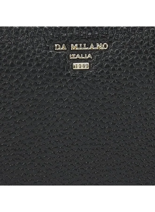 Da Milano  Genuine Leather Black Ladies Wallet for Women | Best Price UAE