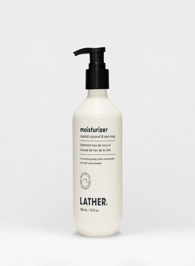 LATHER Coastal Coconut & Sea Moss Body Moisturizer | Deep Hydration & Nourishing Skin Care | Paraben & Sulfate-Free | Lightweight & Fast-Absorbing | Suitable for All Skin Types | 12 OZ - Image 1