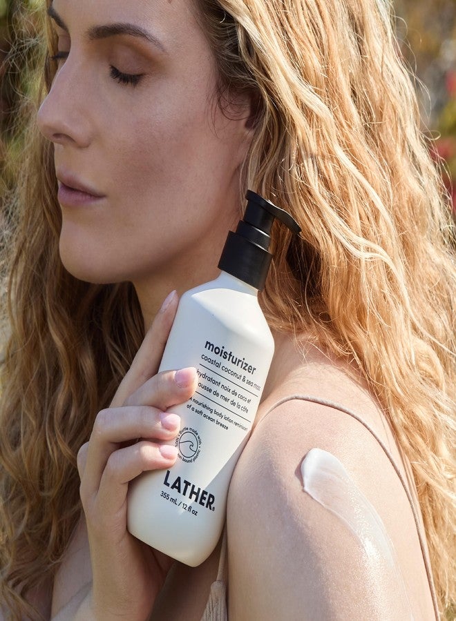 LATHER Coastal Coconut & Sea Moss Body Moisturizer | Deep Hydration & Nourishing Skin Care | Paraben & Sulfate-Free | Lightweight & Fast-Absorbing | Suitable for All Skin Types | 12 OZ - Image 3