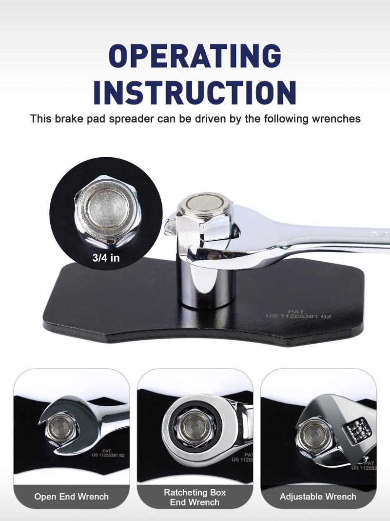 SMART JERRY - Brake Caliper Compression Tool, Caliper Piston Compressor Tool, Brake Caliper Tool, Brake Piston Compressor Tool, Universal Brake Pad Spreader for Car Brake Repair Installation - Image 4