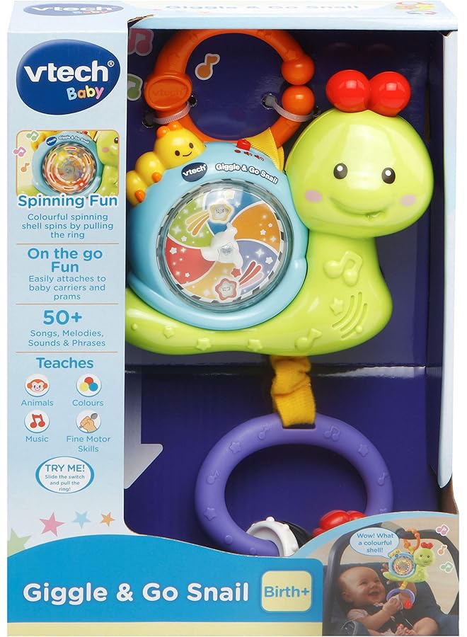 vtech Giggle & Go Snail/Light & Spin Tug A Bug 1 Of Piece  - Image 2
