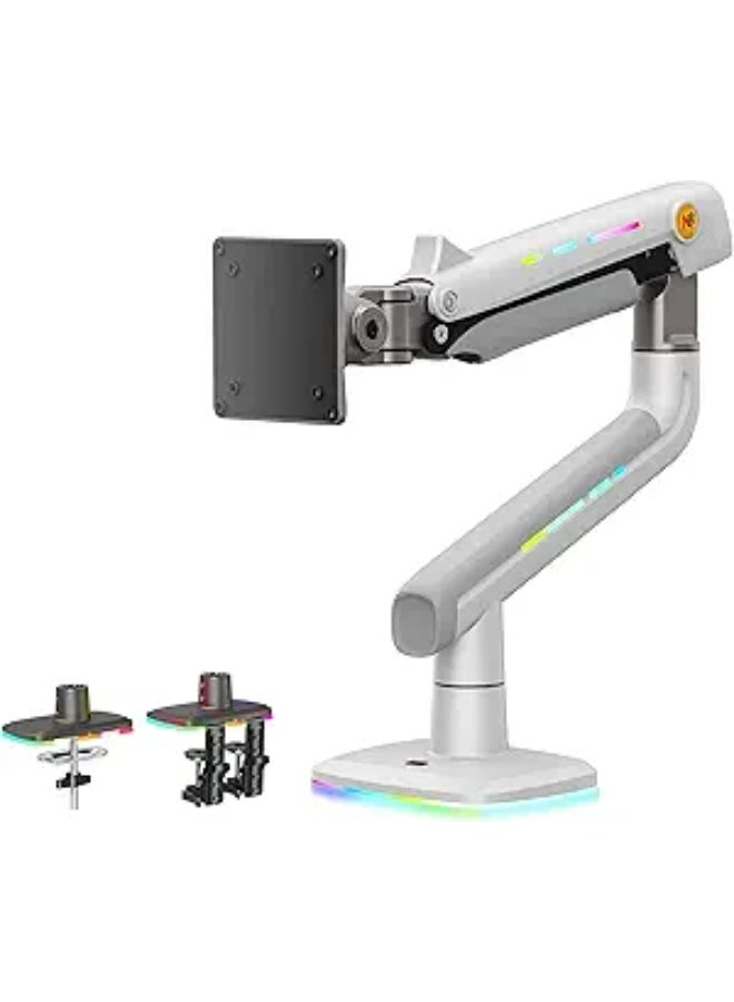 NB NORTH BAYOU Heavy Duty Adjustable Monitor Arm for 32 to 60 Inches Screens – Supports up to 20 kg – VESA 75/100 Compatible – Multi-Angle & RGB Light – Premium Aluminum Build - Image 4