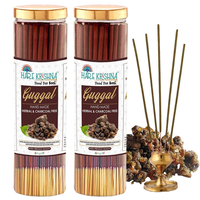 Vringra Guggal Agarbatti Incense Sticks 200gmPooja Agarbatti Sticks for Home Shopes Offices Zero Charcoal Chemical Free Dhoop Stick Pack of 2 - Image 1