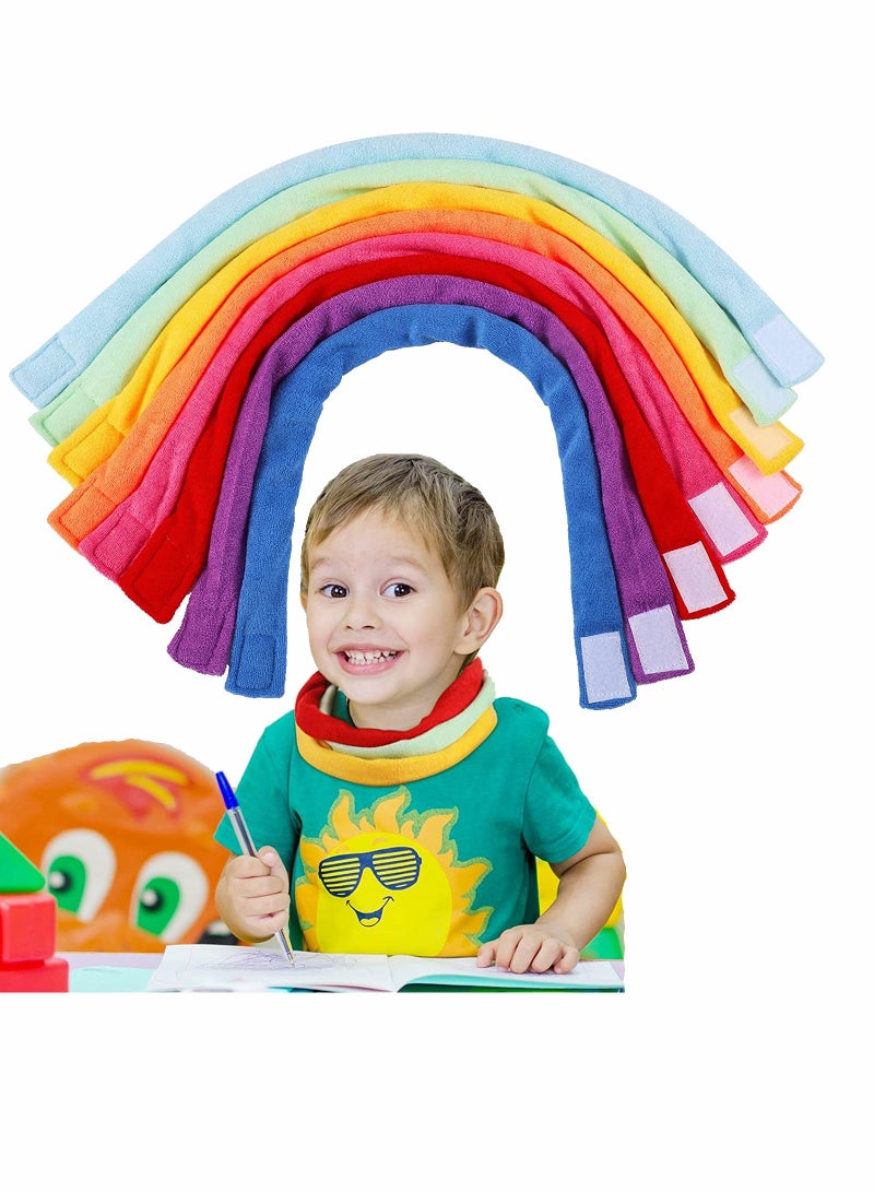 KASTWAVE Chew Necklaces for Sensory Kids 8 Pieces Soft and Absorbent Terry Cloth Teething Chewy Necklace Absorbent Alternative to Chewing Clothing - Image 1