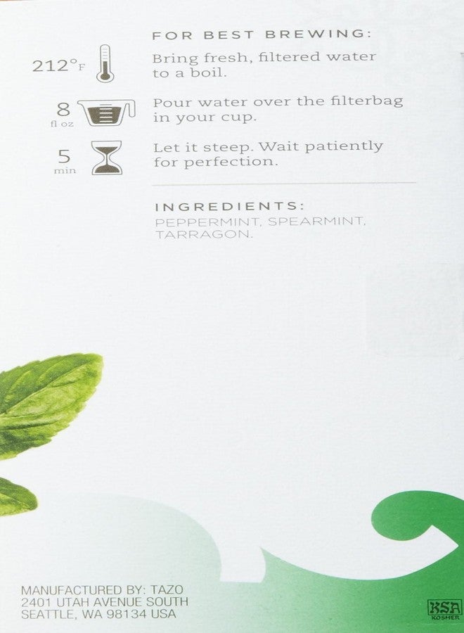Tazo Refresh Mint Herbal Tea, 20 ct - Image 2