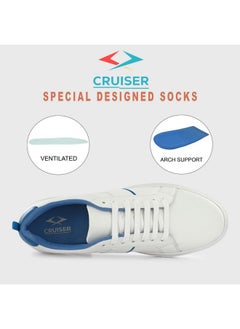 CRUISER Cruiser Sneakers for Men | Stylish and Sleek Design | Lightweight & Comfortable |Casual Outfits for Boys | Durable Casual Footwear 2525 8 UK (2525-5) White  - Image 4