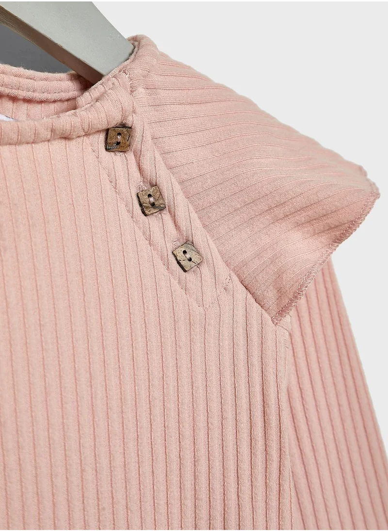 Reserved Infant Ruffle Shoulder Dress