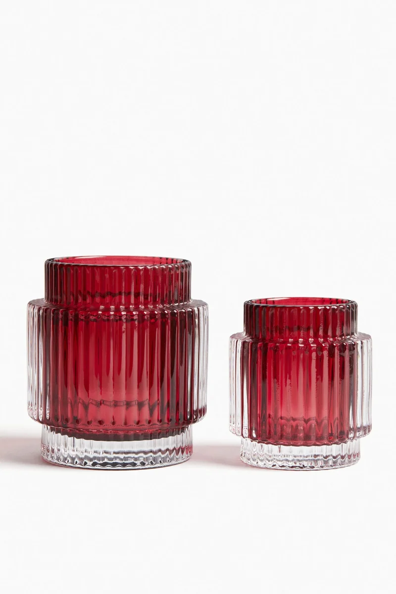 H&M Glass candle holder