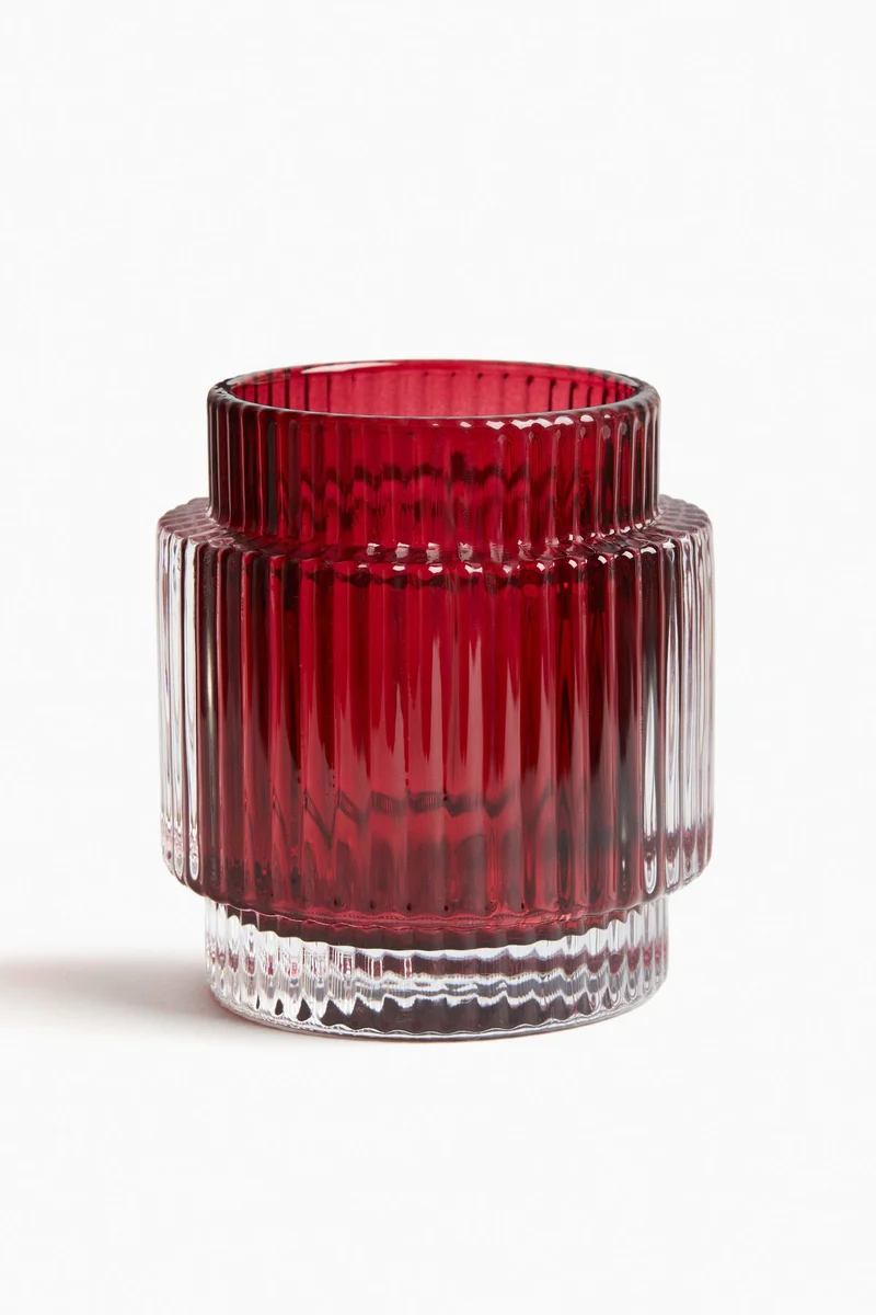 H&M Glass candle holder