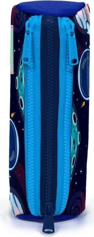 CORAL HIGH Kids Saks Blue Astronaut Patterned Three Compartment Pencil Bag 22024  - Image 4