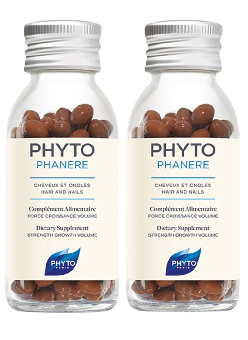 Phyto Phytophanere Hair and Nails Natural Dietary Supplement 2 x 120 Capsules  - Image 1