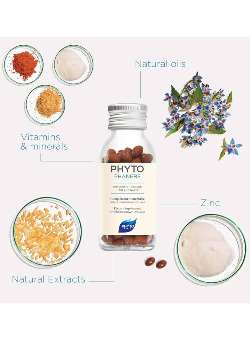 Phyto Phytophanere Hair and Nails Natural Dietary Supplement 2 x 120 Capsules  - Image 3