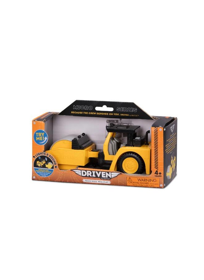 DRIVEN Micro Steam Heavy-Duty Roller, Light, and Sound – Trucks and Construction Toys  - Image 2