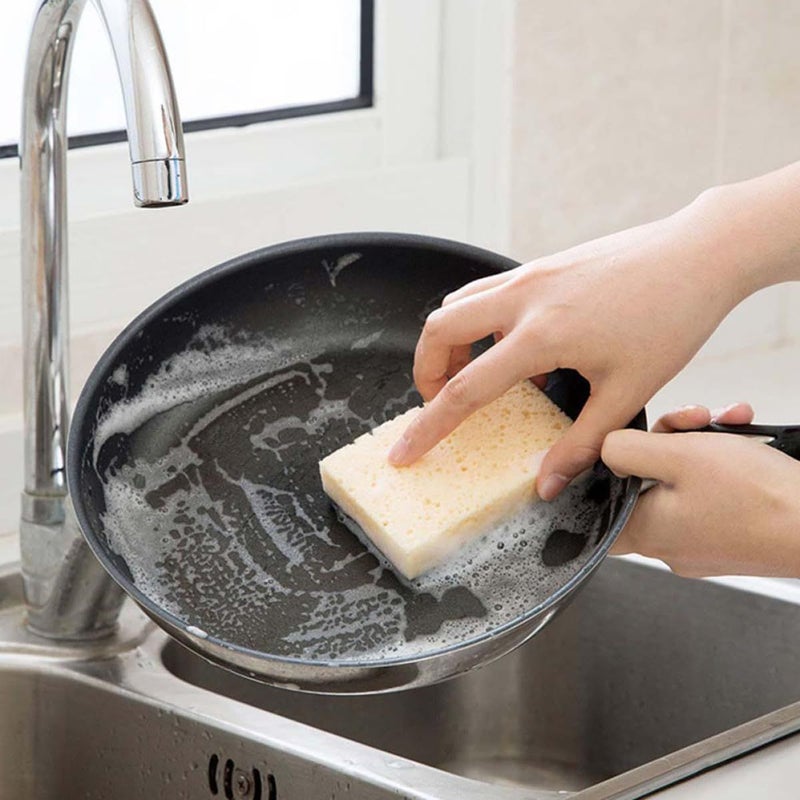 12pcs Dual Sided Kitchen Sponges High Density Dark Gray Decontamination Sponge Set - Image 4