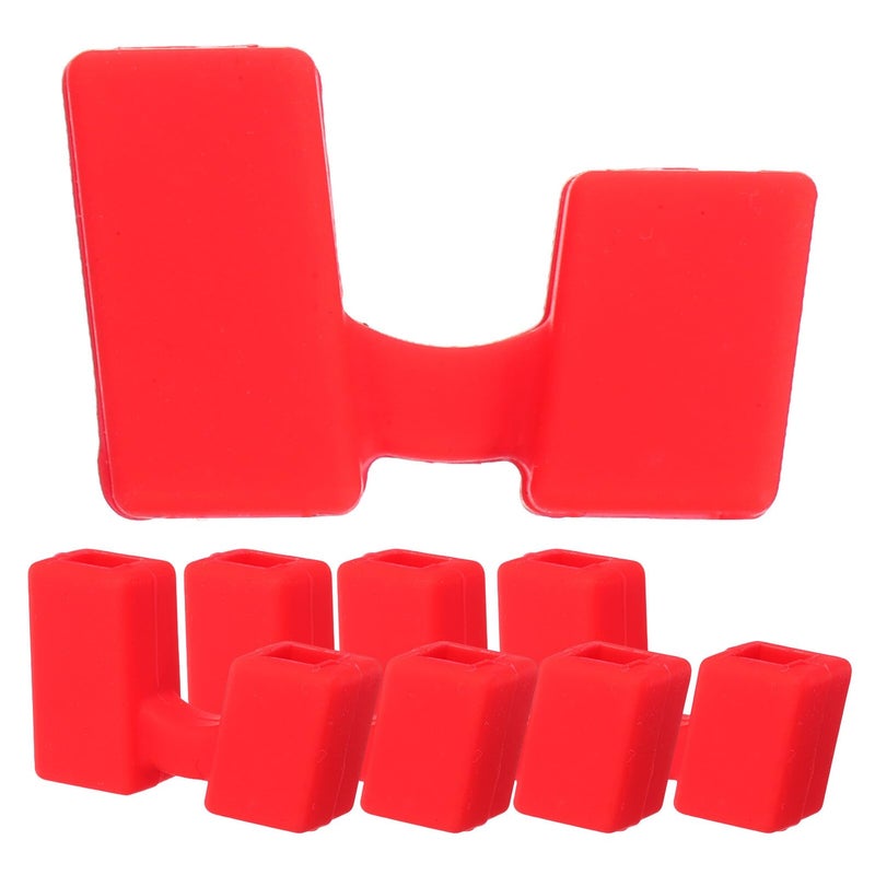 Red Silicone Chopstick Training Tools 5pcs Non Slip Connectors For Beginners Adults - Image 2