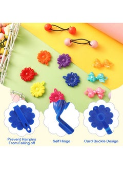 Giegxin 60 Pcs Self Hinge Hair Barrettes For Girls Ball Bubble Hair Accessories 80S 90S Assorted Hair Clips Elastic Ponytail For Baby Toddler (Lovely Style)  - Image 3