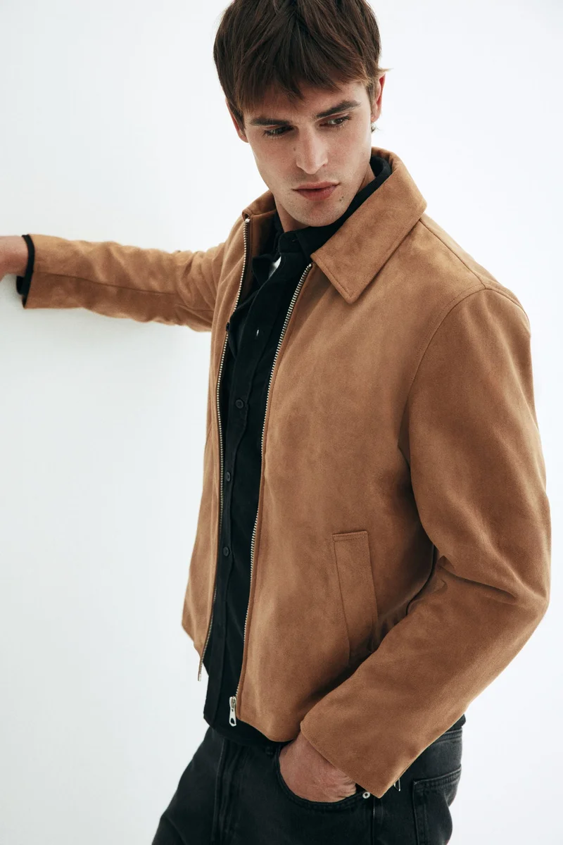 اتش اند ام جاكيت بقبة وقصّة عادية