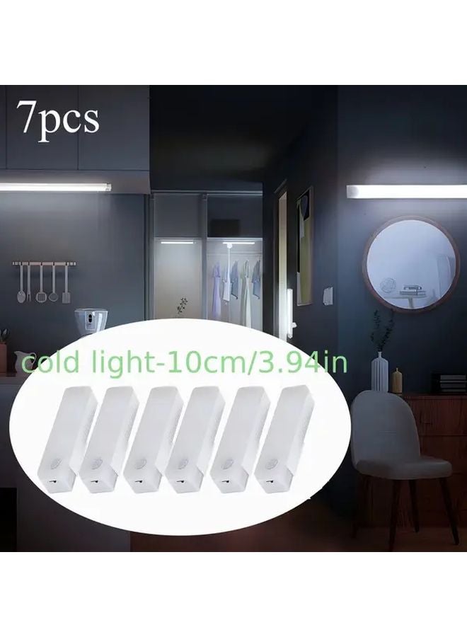 7pcs White Rechargeable Magnetic Motion Sensor Lights USB Powered Infrared Detection - Image 3