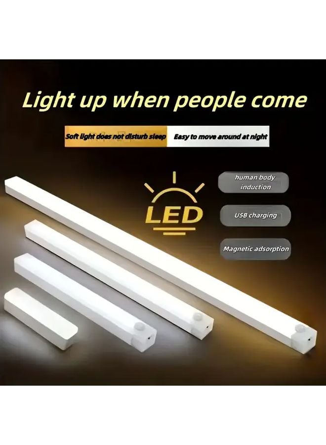 7pcs White Rechargeable Magnetic Motion Sensor Lights USB Powered Infrared Detection - Image 1