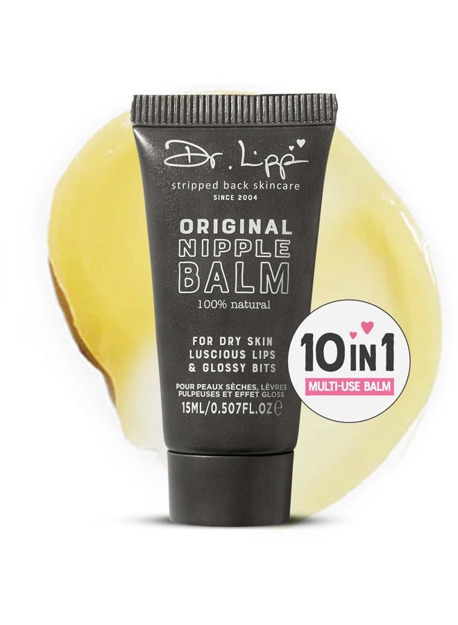 DR. LIPP بلسم الحلمات الأصلي من دكتور ليب 0.51 أونصة سائلة/15 مل – مرطب متعدد الاستخدامات 10 في 1 للبشرة الجافة، الشفاه، الشعر، الجلد المحيط بالأظافر والمزيد – كريم حلمات ولبلسم شفاه مصنوع من اللانولين الطبيعي 100% – خالي من العطور والقسوة - Image 1