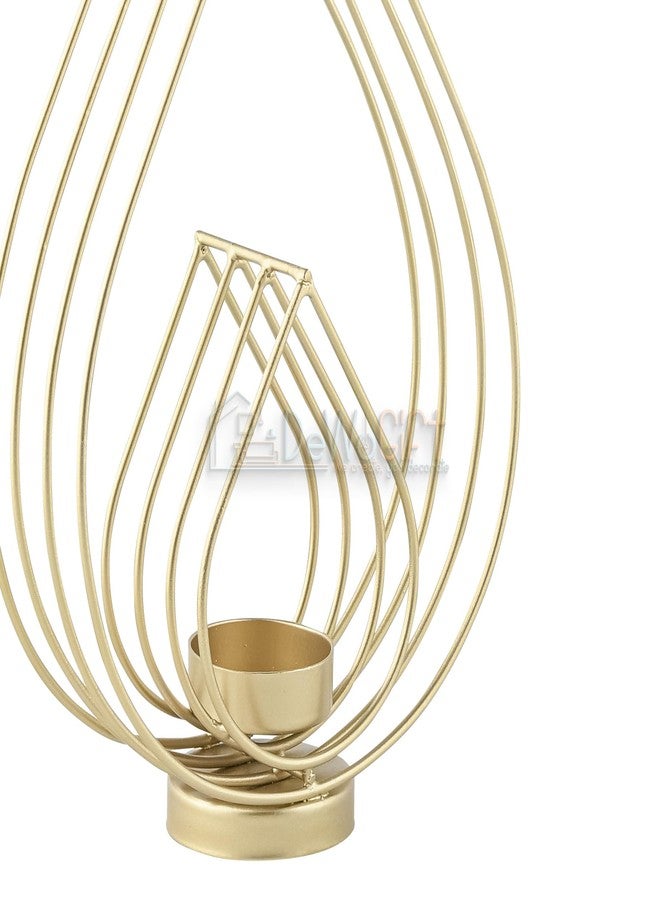 DeWoGift حامل شموع معدني من DeWoGift لتزيين المنزل، هدايا ديوالي، زينة ديوالي لتزيين المنزل (ذهبي) - Image 4