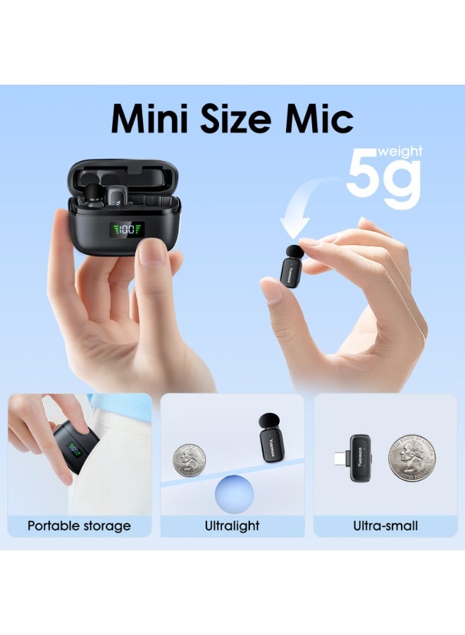 2-Piece 3-In-1 Wireless Tie Microphone Suitable For Iphone, Ipad, USB C, Android Laptop With Charging Case, Clip On Lapel Microphone, Plug And Play Cordless Mini Microphone, Used For Video Recording, Interviews, Etc - Image 4