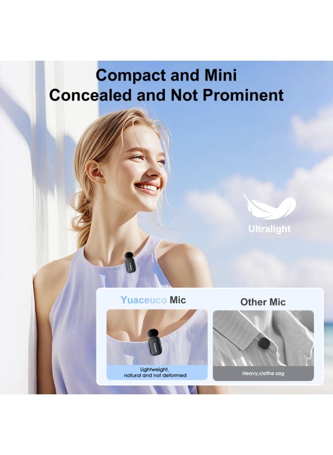 2-Piece 3-In-1 Wireless Tie Microphone Suitable For Iphone, Ipad, USB C, Android Laptop With Charging Case, Clip On Lapel Microphone, Plug And Play Cordless Mini Microphone, Used For Video Recording, Interviews, Etc - Image 5