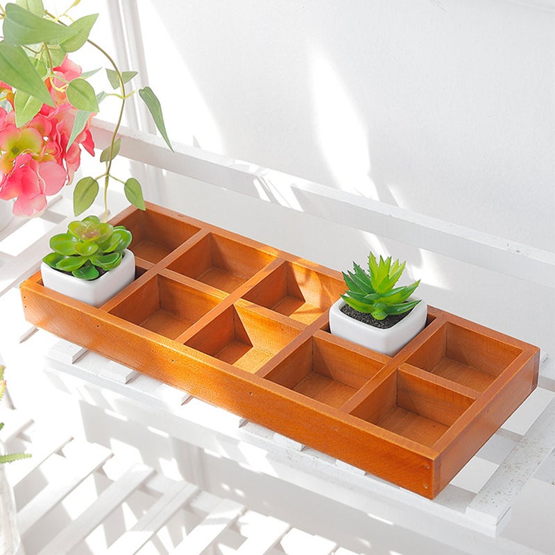 Planter tray Compartment Flowerpot Tray Trinket Tray Wood Tray - Image 4