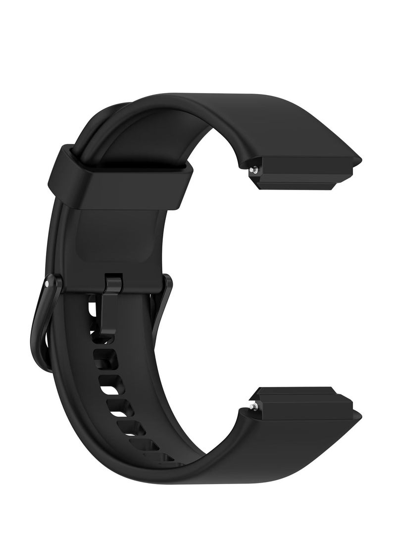 Watch Strap Compatible with SKG V7 Pro/SKG V7 TPU Silicone Soft and Comfortable Replacement Wristband Bands Bracelet (Black) - Image 5
