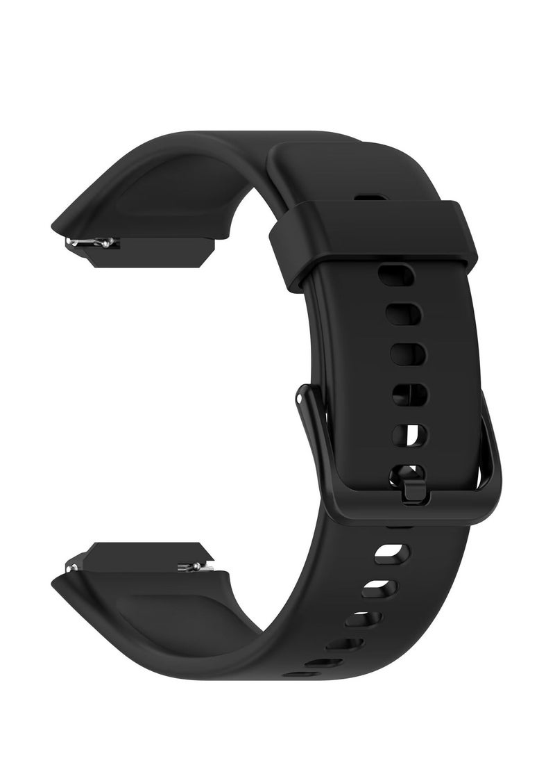 Watch Strap Compatible with SKG V7 Pro/SKG V7 TPU Silicone Soft and Comfortable Replacement Wristband Bands Bracelet (Black) - Image 4