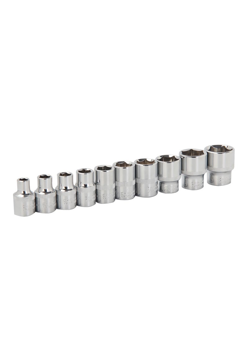 KSEIBI Hexagon Socket and Ratchet Set 1/2Inch, 10-24mm Chrome Vanadium, Drive Standard Socket & Ratchet Set with Storage Rack, 12-piece Mechanic Tool Socket Ratchet Wrench Set, for Auto Repairing & Household  - Image 2