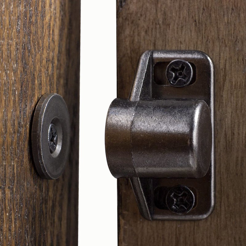 Keenkee 4 Pack Magnetic Cabinet Door Catch with Neodymium Magnet Cabinet Latch Magnetic Closure Hardware for Kitchen Cupboard and Closet Door Closing, Black Tone Gun Metal - Image 1