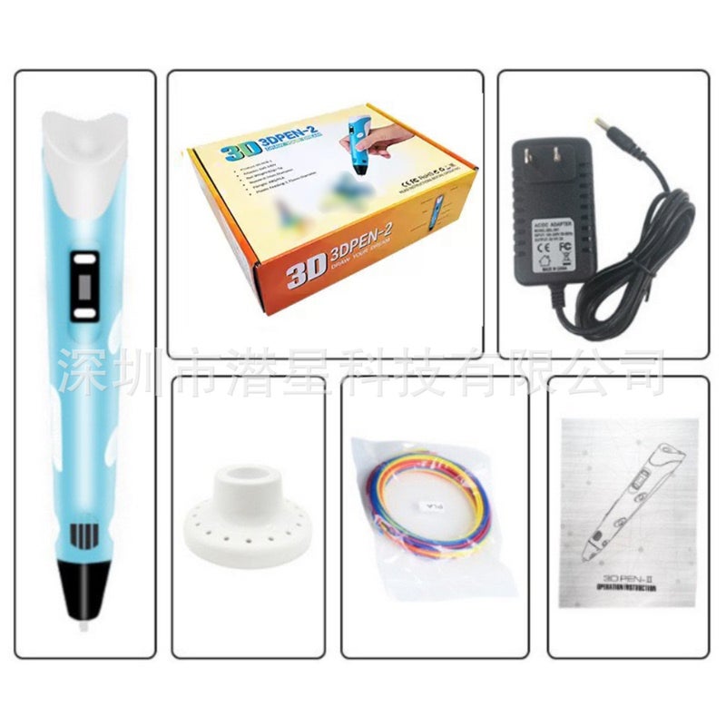 3D Printing Pen Three-Dimensional Painting 3 Graffiti Pen 3D Pen Children Students Toy Supply - Image 1