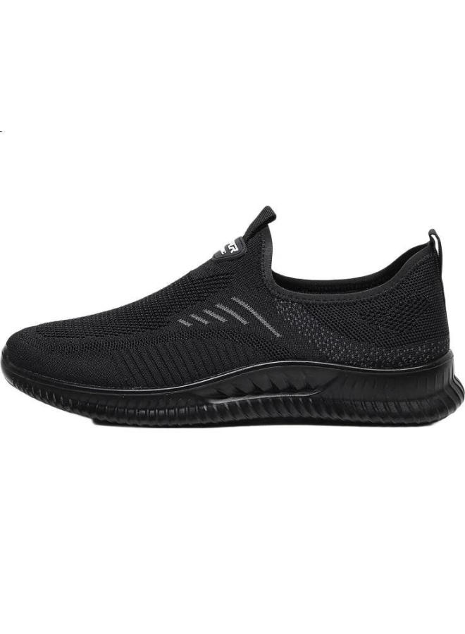 Anglerfish Old Beijing Cloth Shoes Men'S Casual Shoes Spring And Autumn Breathable Dad Shoes Soft Bottom Walking Shoes 34511 Black 42 - Image 1