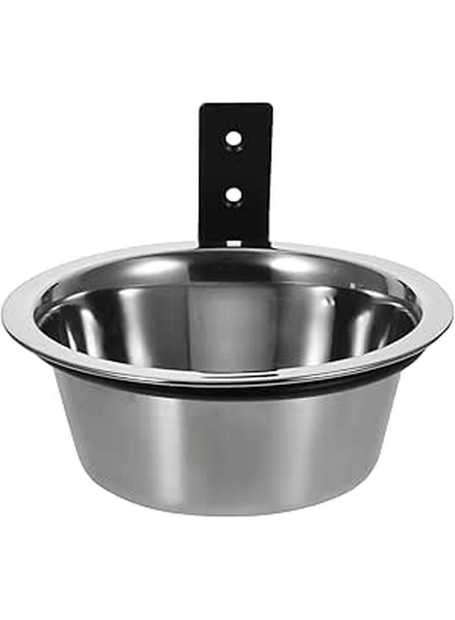 Raised Stainless Steel Dog Bowl 6 inch Wall Mounted Water Dish For Medium Large Pets - Image 1