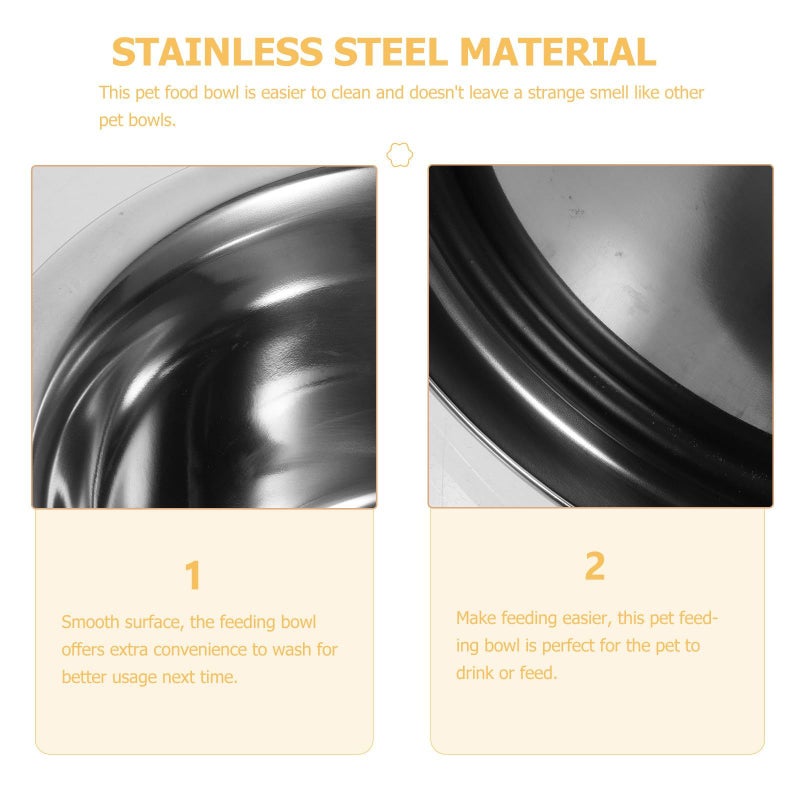 Raised Stainless Steel Dog Bowl 6 inch Wall Mounted Water Dish For Medium Large Pets - Image 4