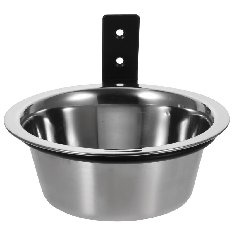 Raised Stainless Steel Dog Bowl 6 inch Wall Mounted Water Dish For Medium Large Pets - Image 2
