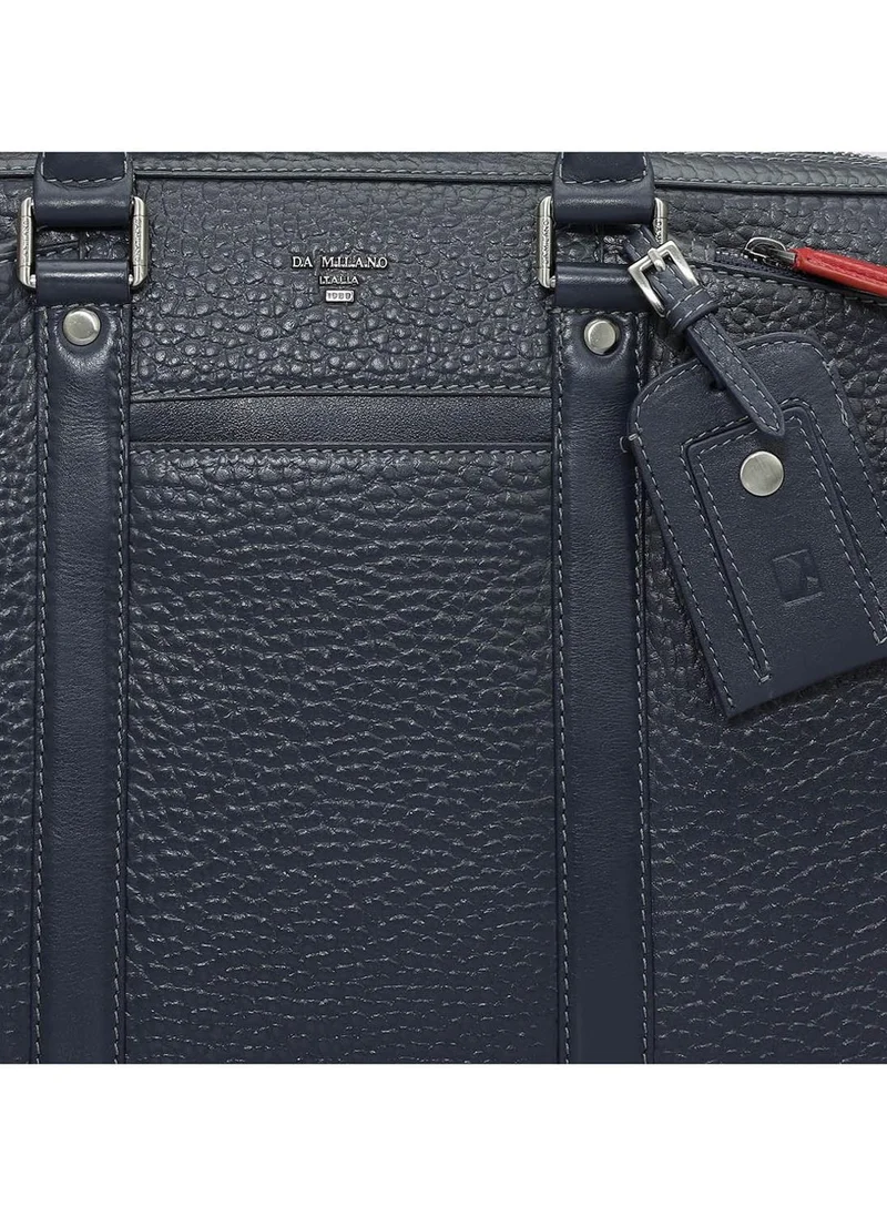 Da Milano Da Milano Genuine Leather Blue Laptop Bag
