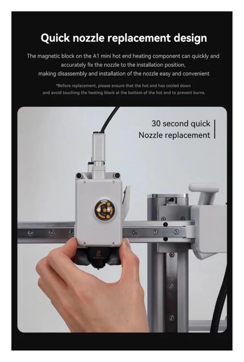 Bambu Lab A1 Mini Hotend Kit Hardened Steel Nozzle 0 6mm 3D Printer Accessory - Image 5