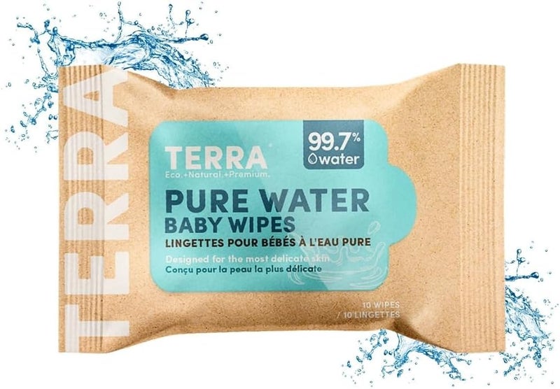 Terra مناديل الأطفال تيرا بيور ووتر - عبوة 10 - Image 2