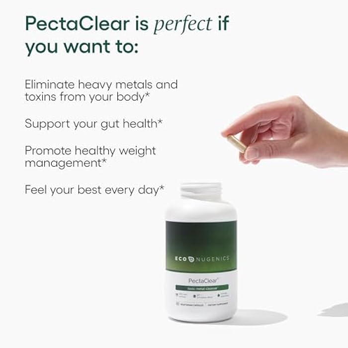 EcoNugenics PectaClear Detox Supplement for Toxic Metal Cleanse – Naturally & Safely Eliminates Toxins for Gut, Liver & Kidney Detox & Repair – Helps with Energy, Weight, Hormone Balance – 60 Capsules - Image 5