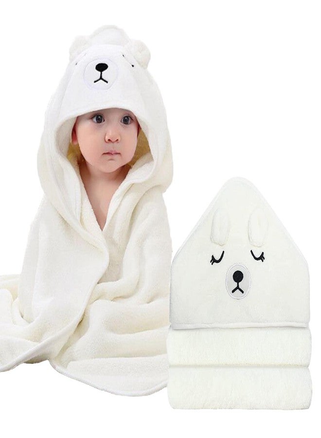 ROXANEPIG Bamboo Hooded Baby Towel - Premium Soft Bath Towel for Bathtub for Babie, Newborn, Infant - Ultra Absorbent, Natural Baby Stuff Towel for Boy and Girl (1 Pack Bear)