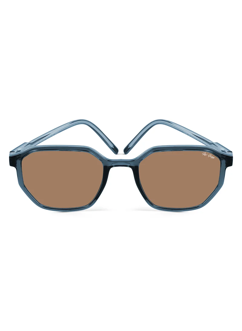 ووجلز Red Pappy Fable Blue Hexagonal Sunglasses