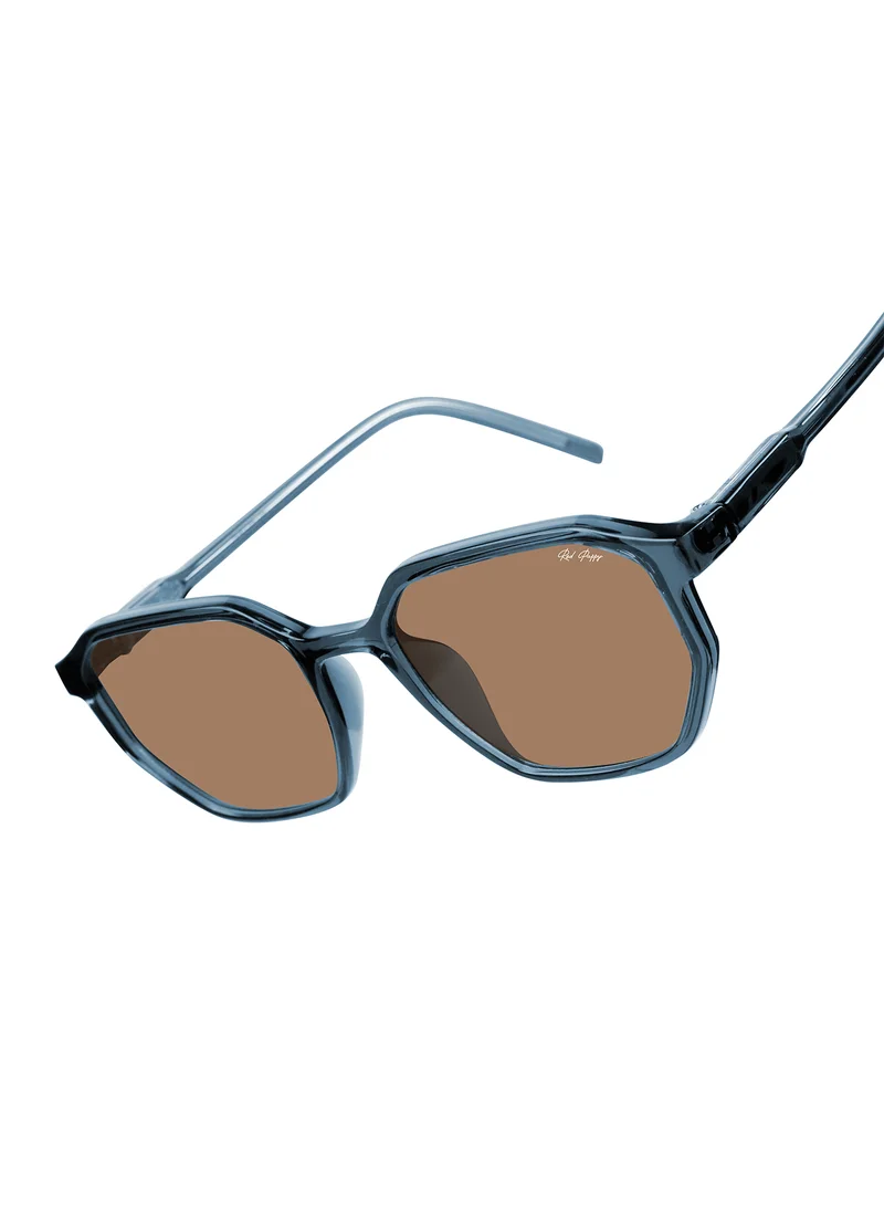 ووجلز Red Pappy Fable Blue Hexagonal Sunglasses